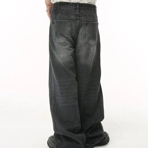 กางเกงยีนส์ขาตรงระบายอากาศสำหรับผู้ชายกางเกงยีนส์ขาตรงสลิมฟิตสำหรับผู้ชาย - Product Image 6