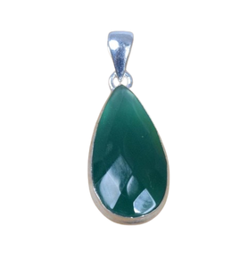 Accessoires pour femmes Cadeau de mariage parfait Pendentif en pierre d'onyx vert en argent sterling 925 avec pendentif estampillé 925 Bijoux - Product Image 1