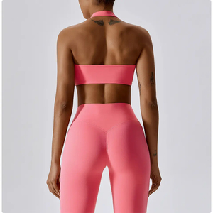 ชุดออกกำลังกาย2025สปอร์ตบราผูกคอคอวีแบบมืออาชีพสำหรับผู้หญิงชุดใส่ไปยิมเล่นกีฬาวิ่ง - Product Image 2