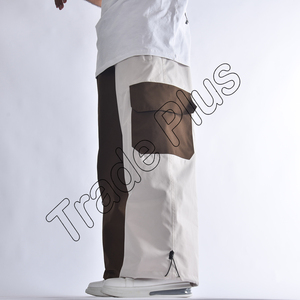 Unisex Light Blue Baggy Pants Drawstring Closure Breathable Polyester Adult Style - Product Image 3