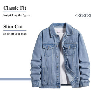 100% veste en jean de coton pour hommes vêtements décontractés de haute qualité vestes en jean pour hommes veste en jean pour hommes - Product Image 2