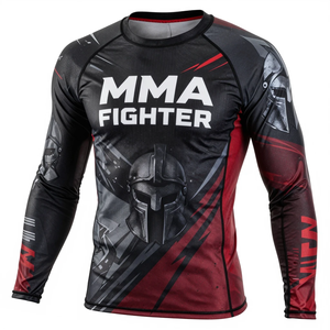 Servicio OEM Personalizado, Camiseta de Compresión para Artes Marciales Mixtas (MMA) con Mangas Largas, para Hombre, de la Mejor Calidad, para Entrenamiento - Product Image 1
