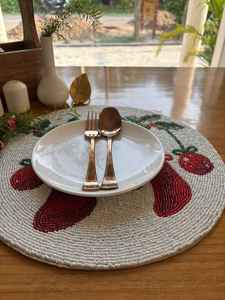 Handmade Glass Beaded <b>Coasters</b>-Classic <b>Drink</b> <b>Coasters</b> with Polyester Backing (4x4 Inch) for Church & Religious Gifts - Product Image 5