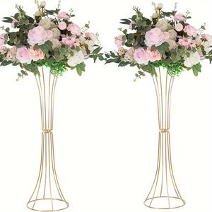 Home Wedding Decoration Centerpieces High Quality Metal Gold Flower <b>Stand</b> Tabletop Centerpieces Wedding Flowers - Product Image 1