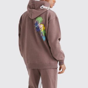 Ensemble de jogging à capuche imprimé surdimensionné en coton épais pour hommes personnalisé Survêtement d'hiver respirant Survêtement Service OEM - Product Image 3