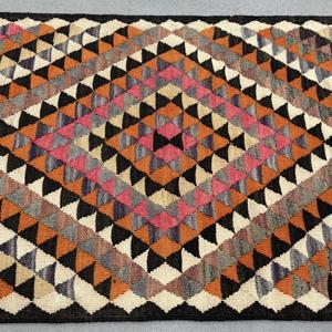 3.2x12.2 ft <b>Rug</b>, <b>Runner</b> Vintage <b>Rug</b>, Orange Kilim Bordered <b>Rug</b> - Product Image 3