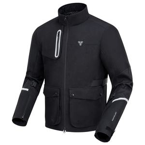 Chaqueta con Capucha para Motocicleta Unisex, de Tejido Softshell, con Protección, Impermeable, Cortavientos, Transpirable, de Secado Rápido, con Color y Logotipo Personalizables - Product Image 1