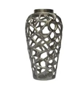 Nouvel arrivage de vases à fleurs faits à la main en aluminium nickelé pots de fleurs décoratifs personnalisés pour la maison et l'extérieur fabricant indien - Product Image 6