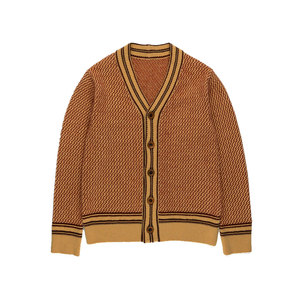 Suéter cárdigan de invierno con estilo simple con patrón-Actualización de atuendo diario - Product Image 1