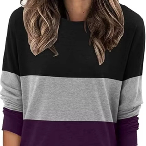 Womens Winter Autumn Tunic Tops Fit Sweatshirt Pullover <b>Shirts</b> Pockets Long Sleeve Neck Stretchy Loose Casual Embroidery Knitted - Product Image 2