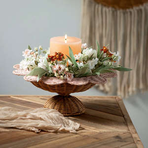 Tazón Decorativo de Mimbre Tejido Floral para Servir Comida en la Mesa de Comedor y Fiestas - Product Image 5