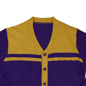 Cardigan universitaire de haute qualité cardigan à tricoter chandails unisexes avec boutons col en V Cardigan tricoté à manches longues - Product Image 2