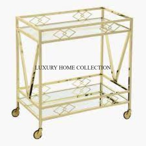 Carrito DE SERVICIO DE METAL decorativo de alta gama, perfecto para mejorar la elegancia de las ocasiones de comedor y servicio - Product Image 3