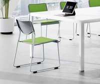 Chaise de bureau moderne en tissu, à bas prix, empilable, pliable, connectable, réglable en hauteur, pour la formation, les conférences, certifiée ISO