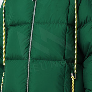 Men's High Quality Custom <b>Padded</b> Quilted <b>Waterproof</b> Hooded Winter Puffer <b>Jacket</b> with Stand Collar OEM Service - Product Image 6