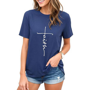 Camisetas de Mezcla de Poliéster para Mujer al por Mayor, Camisetas Suaves de Secado Rápido, Logotipo Personalizado, Camisetas de Poliéster para Mujer al por Mayor - Product Image 1