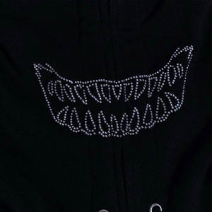 Nouveau Design Hommes Full Zip up Hoodies Streetwear Heavyweight Rhinestone Hoodie Nouvelle Arrivée 2025 - Product Image 6