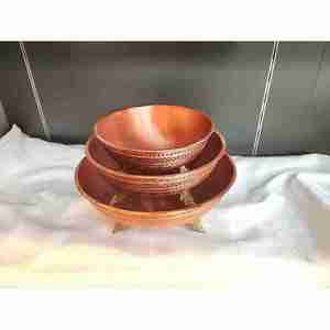 Olla de cobre de 2 litros de alta calidad con soporte para tazón de mezcla Tazón de metal ecológico Hecho en India Nuevo aspecto con precio razonable - Product Image 3