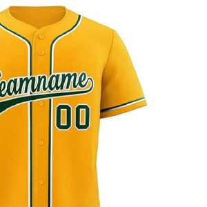 Maillot d'entraînement de baseball doré de haute qualité pour hommes, plus la taille, prix d'usine, en vente, maillot de softball - Product Image 3