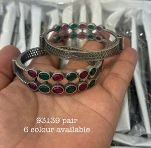 Calidad genuina diseño personalizado hecho a mano plata oxidada mujeres Kada brazaletes increíble oferta mejor accesorio de moda competitivo - Product Image 2