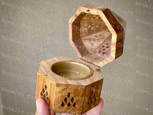 Quemador de Incienso de Sándalo Creativo al por Mayor, Forma de Pirámide, Hueco, Bakhoor Mubkhar, Hecho a Mano, Ecológico, para Uso Religioso - Product Image 2