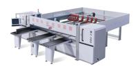 Scie à panneaux verticale automatique à commande PLC, moteur haute précision, puissance 23 kW, tension 220 V/380 V, télécommande, longueur maximale 5900 mm