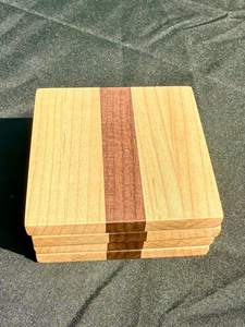 Custom Design Wooden Coasters Set | Natural Solid Wood Drink Coasters for Coffee Tea <b>Beer</b> | Eco Friendly Reusable - Product Image 6