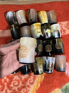 แก้วช็อตไวกิ้งคุณภาพสูงดีไซน์เขาทนทานสำหรับกาแฟเบียร์และเหล้าขัดเงาด้วยมือด้วยสัมผัสแห่งความรัก - Product Image 2