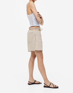 Short d'été 100% en coton et lin pour femme-Style de rue décontracté, short de gymnastique léger et respirant 2025 pour femme - Product Image 2