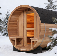 Sauna en bois de cèdre rouge pour 2 à 4 personnes, cabine de sauna pour spa à domicile avec chauffage électrique 6000W