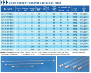 <span class=keywords><strong>UV</strong></span> 185nm 254 NM khử trùng khử trùng đèn tùy chỉnh chiều dài duy nhất <span class=keywords><strong>End</strong></span> 4 pins cho nước và xử lý không khí - Product Image 5