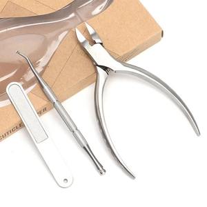 Coupe-ongles pour soins à domicile, en acier inoxydable, outil de coupe de précision incurvé pour les doigts et les orteils, manucure, pédicure, soin facile, mâchoire large - Product Image 6