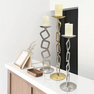 Soporte de luz de té de metal pulido dorado, vajilla elegante de tamaño mediano, soporte de luz en T de latón, decoración de iluminación de precio asequible - Product Image 6