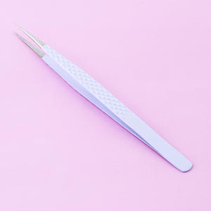 Pince à cils en acier inoxydable à pointe en fibre Volume Pince à épiler d'isolation classique Outil d'extension de cils professionnel OEM - Product Image 4