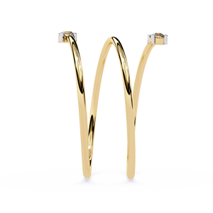 งานแต่งงานของผู้หญิงประดับด้วยไข่มุกสีทอง18K ประดับเพชร CVD ตัดสดใส - Product Image 4