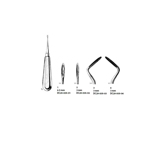 Elevadores de raíces dentales instrumentos de alta calidad equipos dentales elevadores logotipo personalizado Instrumentos dentales elevadores de raíces