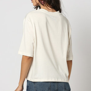 Venta al por mayor de camisetas de mujer de tamaño personalizado de manga corta Casual mujeres camiseta bordado diseñador camisas camiseta sólida - Product Image 3