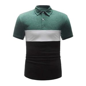 Polo bloqueado de Color para hombre, camisa de manga corta personalizada de alta calidad, informal, de verano, lo último - Product Image 1
