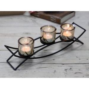 <b>Large</b> wrought iron <b>candle</b> holder with multiple arms and artistic scrollwork for a stunning statement piece in any room - Product Image 2