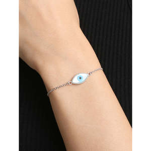 สร้อยข้อมือ CLARA Marquise Evil Eye ประดับด้วยเงินแท้ 925 สร้อยข้อมือเสน่ห์อันงดงาม - Product Image 4