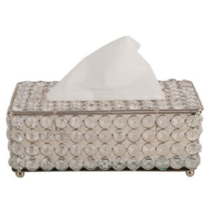 Awesome Design Gold Crystal Beaded <b>Tissue</b> <b>Paper</b> Holder for Home & Office Tabletop Decor Rectangular <b>Tissue</b> Box - Product Image 2