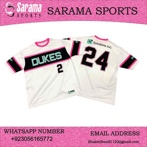 Maillots de softball personnalisés de sublimation bon marché en gros d'usine de polyester 100% avec des logos personnalisés, - Product Image 6