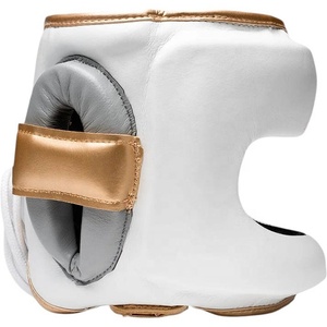 Protège-tête de boxe réglable professionnel en cuir véritable personnalisé pour l'entraînement, protection confortable du visage - Product Image 4