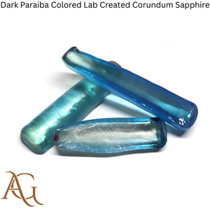 Bolas de Corindón Sintético de Color Paraíba Oscuro, Creadas en Laboratorio, Fusión por Llama, Simuladas, 100 gramos - Product Image 3
