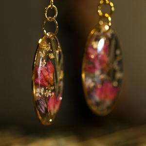 Boucles d'oreilles en résine brodée, bijoux de mode en acier inoxydable faits à la main pour femmes et filles, look classique de mariage, haute qualité - Product Image 4