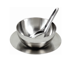 Bol à dessert en acier inoxydable cuillère haute qualité dernière conception bols bol à fruits en acier inoxydable meilleur prix - Product Image 5