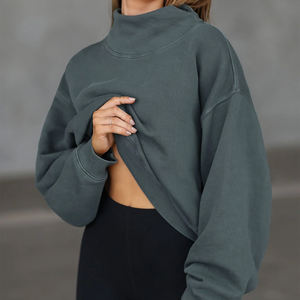 Fabricant de sweat-shirts, vente en gros, sweat-shirts unisexes en molleton à col roulé vintage personnalisés, 100% coton, respirants, pour l'hiver - Product Image 4