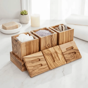 Boîte à épices en bois réglable avec des contenants amovibles, ce qui rend la préparation culinaire plus rapide, plus pratique et plus efficace pour les utilisateurs - Product Image 5