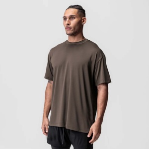 <b>100</b>% <b>Polyester</b> Dry Fit Men's Oversized T-<b>Shirt</b> Custom Gym Sports Tee Quick Dry Moisture Wicking 320g OEM ODM Wholesale - Product Image 1
