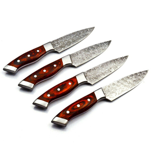 ชุดมีดเชฟทำจากเหล็กดามัสกัสแท้ทำด้วยมือมีมือจับไม้เป็นพิเศษมีความทนทานสูง - Product Image 2